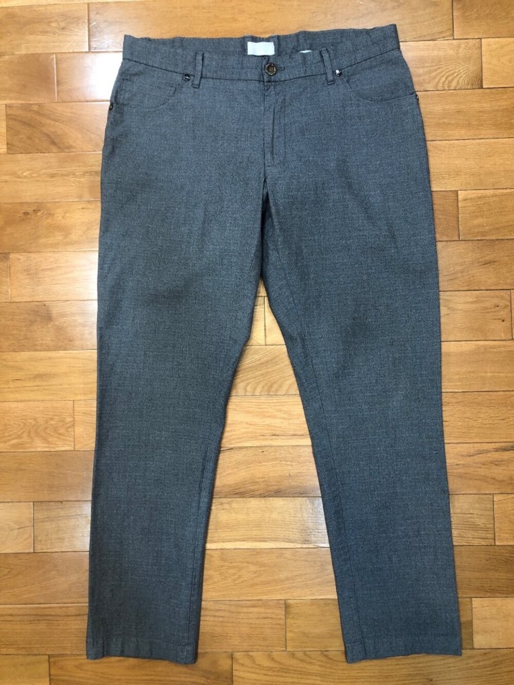 Hickey Freeman Lightweight Straight Leg Charcoal Gray Pants 36x32